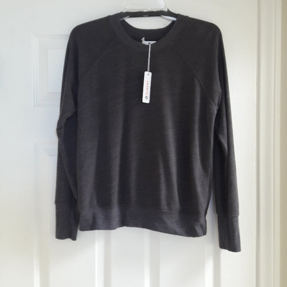 Sundry Charcoal Gray Pullover Sweatshirt